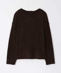 PAZZO | 超柔暖絨捲邊寬領針織毛衣(ニット/セーター)