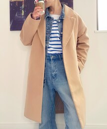 Samansa Mos2 blue | ステンカラーコート