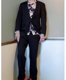 古着 |  チャコール ピンストライプ(ROYALFLASH)(セットアップ)