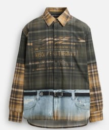 ZARA | ZARA×ANDERSONBELLトロンプルイユプリントシャツ　sizeМ　(シャツ/ブラウス)