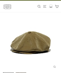 THE H.W. DOG & CO.  | BRITISH CORDUROY PK HUNTING - Beige(8パネルキャスケット型狩獵帽）(帽子)