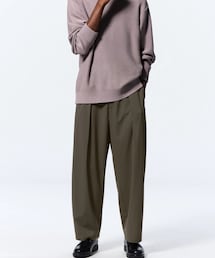 GU | バレルレッグスラックス(barrel leg 錐形直筒褲）(パンツ)