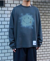 Maison MIHARA YASUHIRO | DISTRESSED SMILY FACE PRINTED L/S TEE(Tシャツ/カットソー)