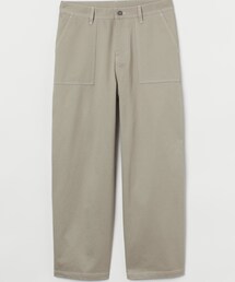 H&M | H&M - コットンポプリンカーゴジョガーパンツ - ベージュ(その他パンツ)