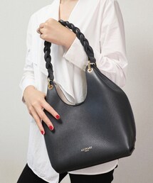 ALINARI | イタリア製 本革三つ編みハンドルバッグ(ショルダーバッグ)