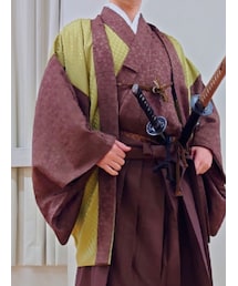 BANKANわものや | 片身替わりの着物とのセットアップの羽織(着物)