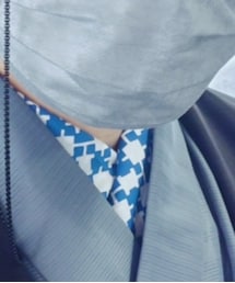 銀座大野屋 | 手ぬぐい 青色の六つ格子柄(その他雑貨)