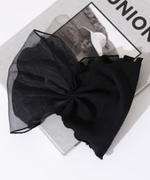 emesuelee | オーガンジー×リブメロー ヘアバンド(ヘアバンド)