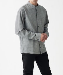 無印良品 | 両面起毛フランネルスタンドカラー シャツＸＳメンズ(シャツ/ブラウス)