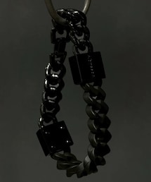 Abyssea | Rubber × Stainless chain bracelet : BLACK × BLACK(ブレスレット)