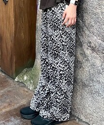 nissen | レオパードプリントワイドパンツ AMR0125C0007(パンツ)