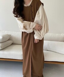 lawgy | lawgy / original side buttan vest(ワンピース)