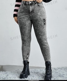 SHEIN | SHEIN  ケミカルスキニーデニム(デニムパンツ)