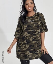 SHEIN | SHEIN カモフラ柄　ビッグTシャツ(Tシャツ/カットソー)