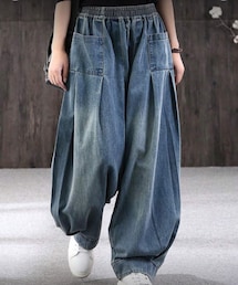 SHEIN | SHEIN ワイドバギーデニムパンツ(デニムパンツ)