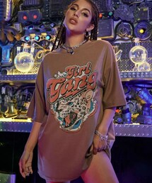 SHEIN | SHEIN アニマル柄Tシャツ(Tシャツ/カットソー)