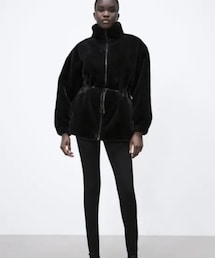 ZARA | ZARA フェイクファーハイネックジャケット(ダウンジャケット/コート)