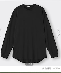 GU | GU ラウンドヘムビッグ T(Tシャツ/カットソー)