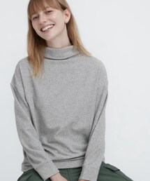 UNIQLO | UNIQLO ソフトニットフリースモックネックT(Tシャツ/カットソー)