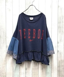 VINTAGE | 古着リメイク　裾フリルビッグ Ｔシャツ(Tシャツ/カットソー)