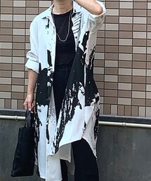 no brand | ショボいファッションビルのマダム向け婦人服店でセール¥3190(シャツワンピース)