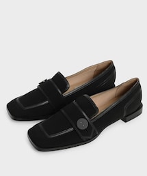 CHARLES & KEITH | ボタンエンベリッシュド トゥウィルロー(ローファー)