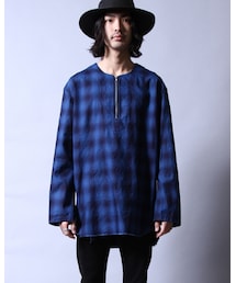 AMERICAN RAG CIE | AMERICAN RAG CIE インディゴオンブレープルオーバーシャツ(シャツ/ブラウス)