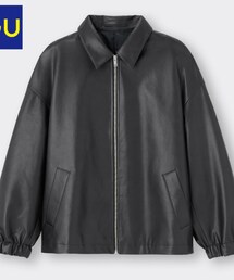 GU: フェイクレザーオーバーサイズブルゾン | ブルゾン