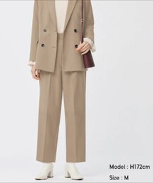 GU | ツータックワイドテーパードパンツ(セットアップ可能)(パンツ)