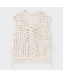 GU | レーシーニットベスト(ベスト)