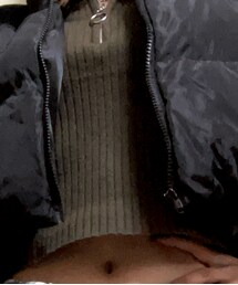 GU | リブハーフジップセーター(ニット/セーター)