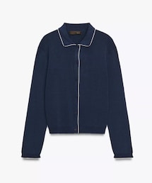 ZARA | ピーターパンカラーニットジャケット 2142/240(カーディガン/ボレロ)