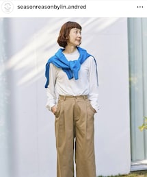 しまむら | 袖シャーリングプルオーバー　season reason 2024.2.(Tシャツ/カットソー)