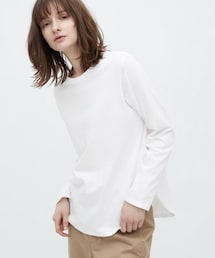 UNIQLO | ソフトコットンラウンドヘムT 2023.4.(Tシャツ/カットソー)
