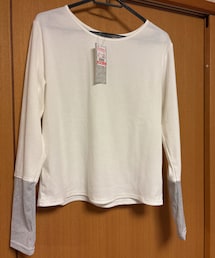しまむら | リブ袖ラメプルオーバー aquaist 2026.3.(Tシャツ/カットソー)