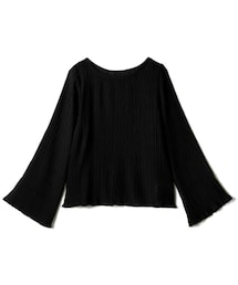 GRL | ウエーブプリーツフレアスリーブシアートップス[fo1456](その他トップス)
