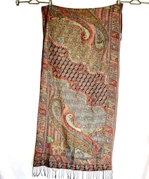 no brand | ペイズリー柄の大判カシミアマフラー(ストール/ショール)