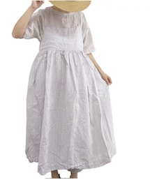 tukuroi | 綿麻 ストライプ ジャカード キャミワンピース【tukuroi ツクロイ】 (ワンピース)