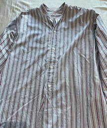 VINTAGE | 40s British striped collarless shirt(シャツ/ブラウス)