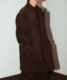 REVERBERATE | L'ECHOPPE別注 GRID CORDUROY LONG JACKET(テーラードジャケット)