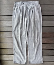 VINTAGE | 50s USA "McGREGOR" Kasuri Fabric Two Tuck Wide Slacks(スラックス)
