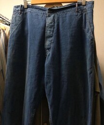 VINTAGE | 40s British "Fabram" indigo fireman trousers(その他パンツ)