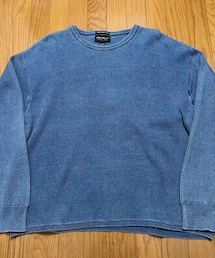 Eddie Bauer | 2000s Eddie Bauer indigo cotton sweater(ニット/セーター)