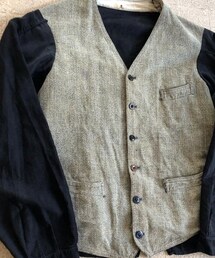 VINTAGE | 30s French Vintage Waistcoat(ノーカラージャケット)