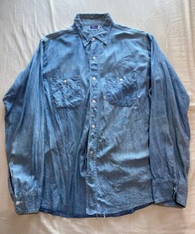 VINTAGE | 〜50s American blue chambray work shirt(シャツ/ブラウス)
