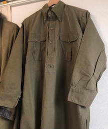 VINTAGE | 30s French Army M-35 shirt unusual fabric(シャツ/ブラウス)