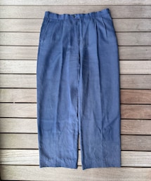 VINTAGE | Old Silk Linen Summer Tailored Trousers(スラックス)