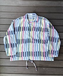 VINTAGE | 90s Multi Stripe × Shadow Border Cotton Pullover Shirt(シャツ/ブラウス)