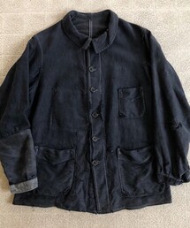 VINTAGE | 30s French Black Moleskin Jacket(カバーオール)