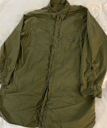 VINTAGE | 40s US.NAVY N-3 poplin shirt(シャツ/ブラウス)